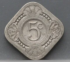 5 Cent 1938 — Vierkante Stuiver Cupro-Nikkel voorzijde