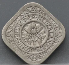 5 Cent 1938 — Vierkante Stuiver Cupro-Nikkel achterzijde