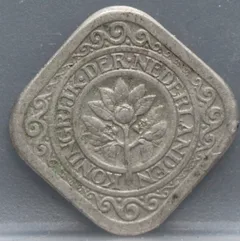 5 Cent 1940 — Stuiver Cupro-Nikkel achterzijde