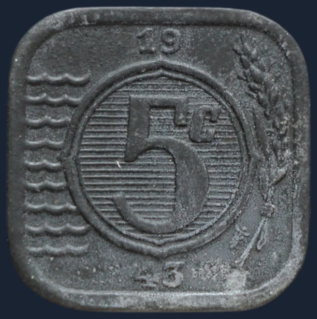 5 Cent 1943 Nederland Zink