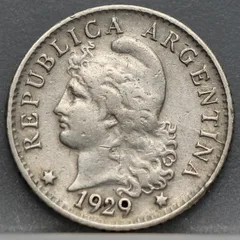 5 Centavos 1929 Argentinië — Cupronikkel voorzijde