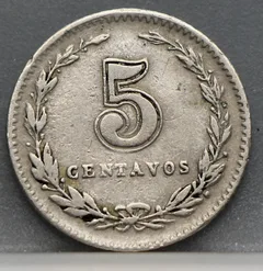 5 Centavos 1929 Argentinië — Cupronikkel achterzijde
