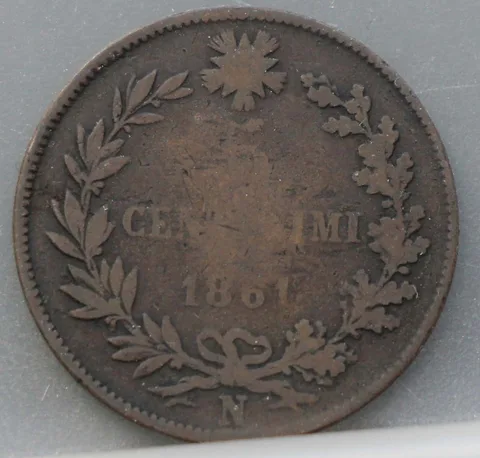 5 Centesimi 1861 (N) — Italië, Koper