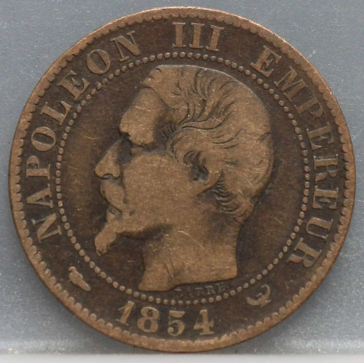 5 Centimes 1854 Frankrijk voorzijde