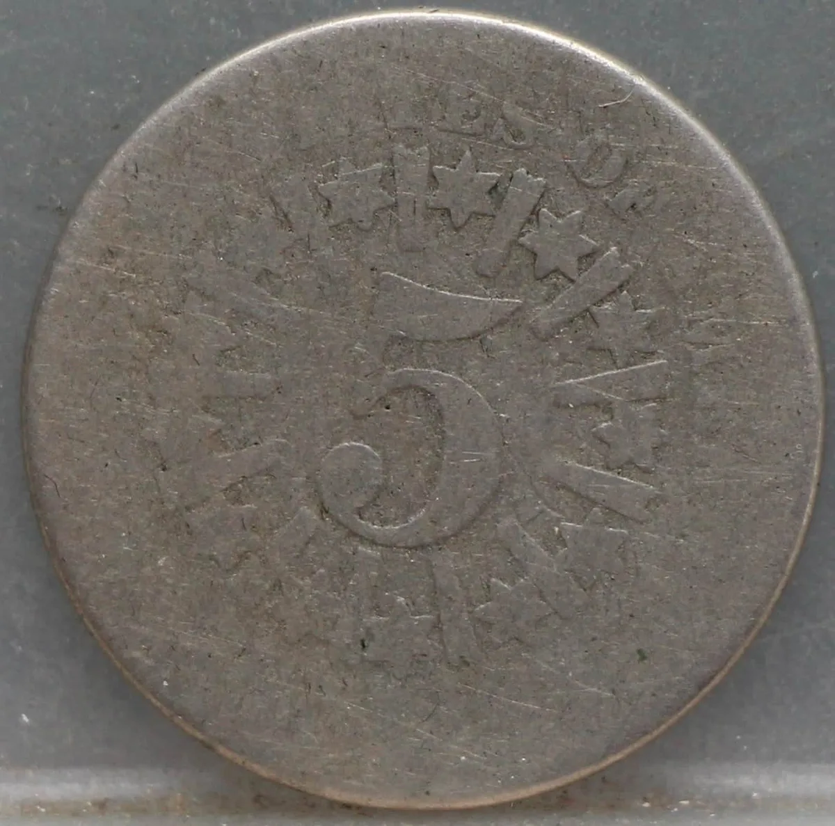 5 cents 1866 USA voorzijde