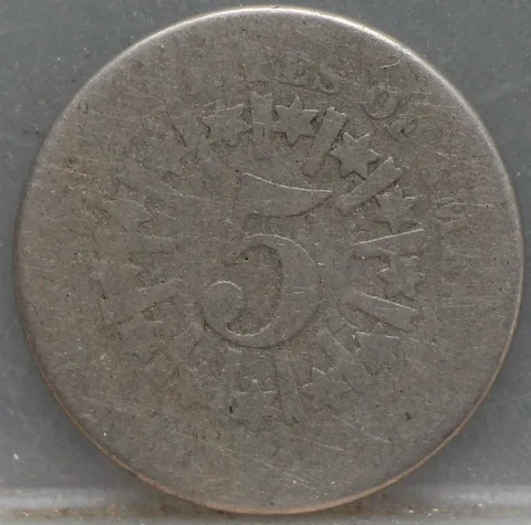5 cents 1866 USA