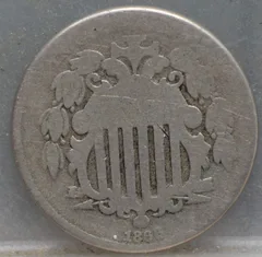 5 cents 1866 USA achterzijde