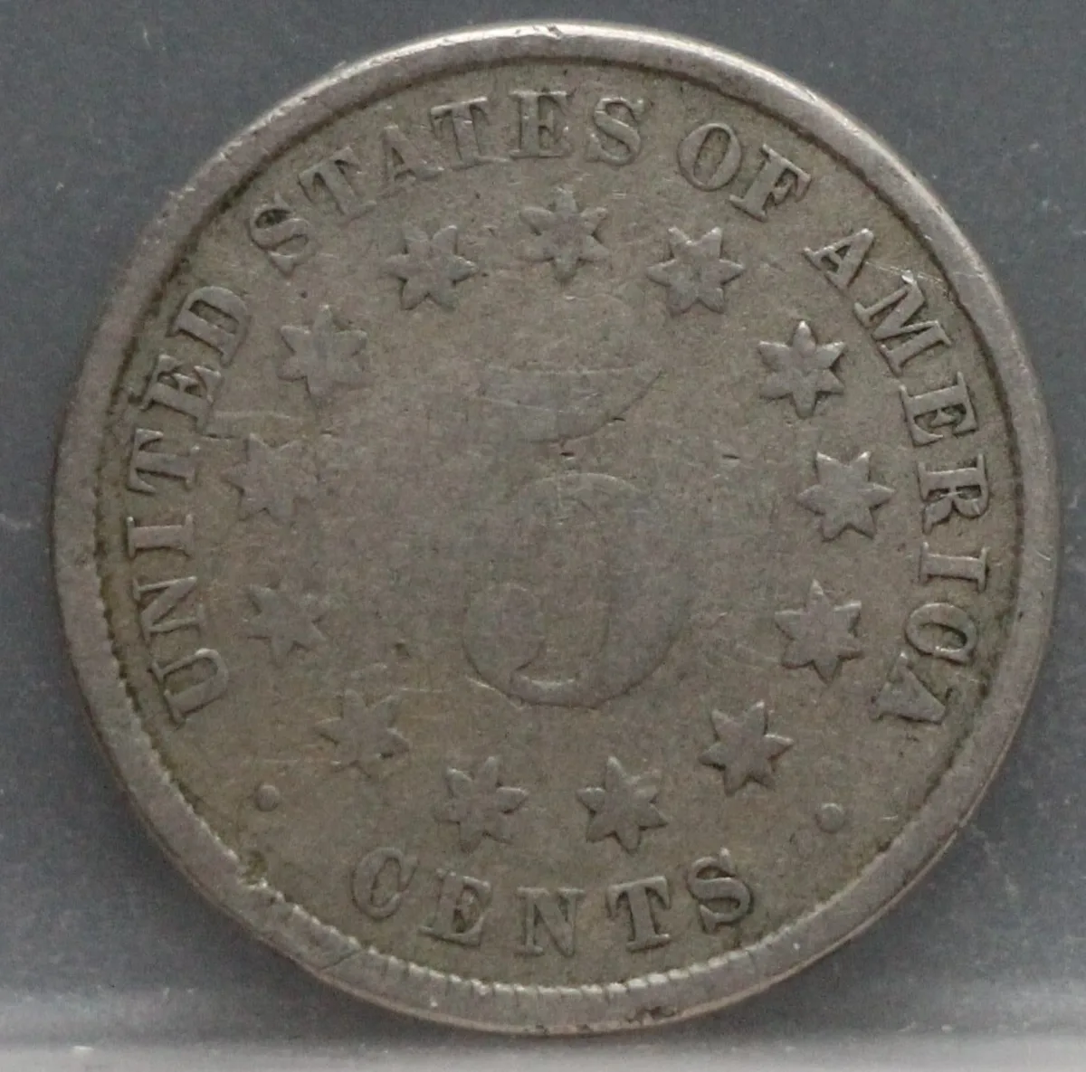 5 Cents 1882 USA – Shield Nickel voorzijde, Cupronikkel