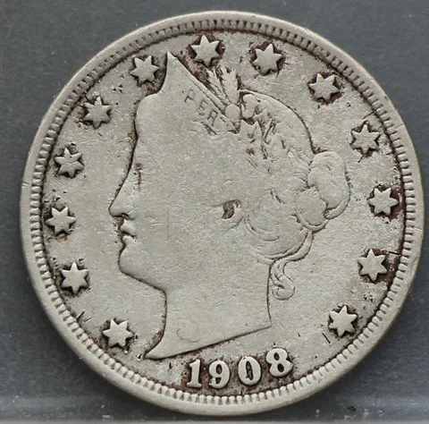5 Cents 1908 USA — Liberty Head