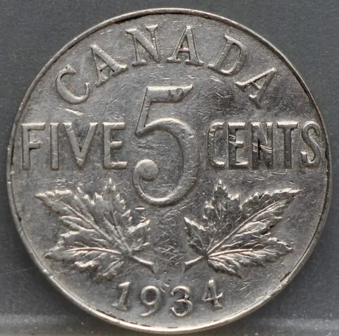 5 Cents 1934 Canada