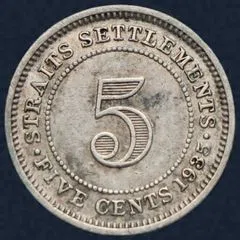 5 Cents 1935 Straits Settlements