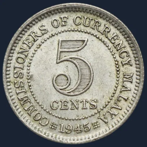 5 Cents 1945 Malaya