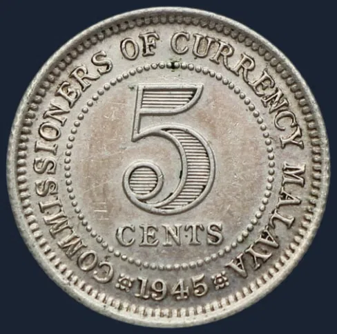 5 Cents 1945 Malaya