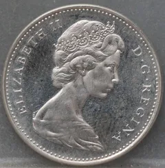 5 Cents 1965 Canada — Nikkel achterzijde