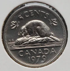 5 Cents 1979 Canada — Nikkel voorzijde