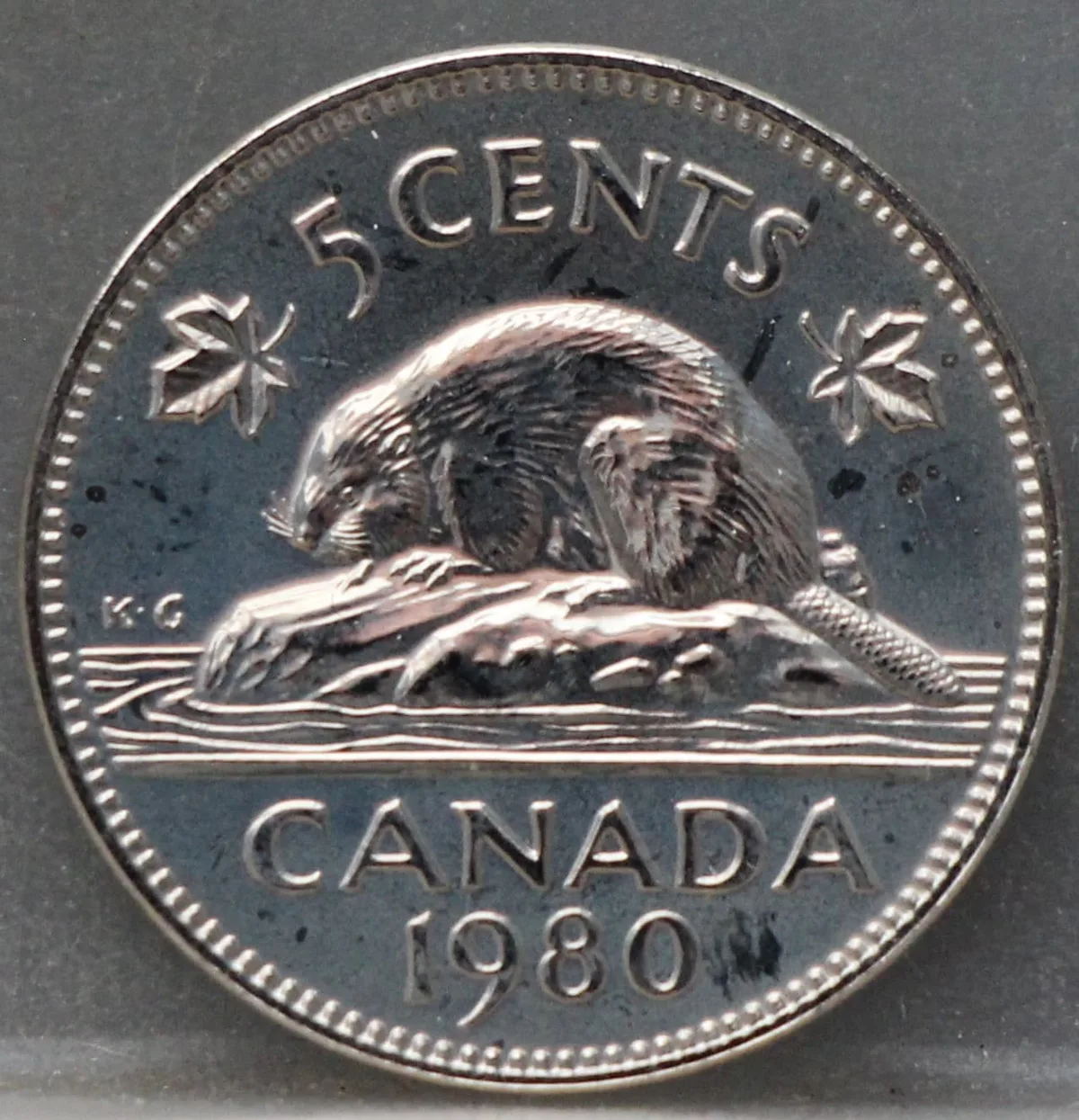 5 Cents 1980 Canada — Nikkel voorzijde