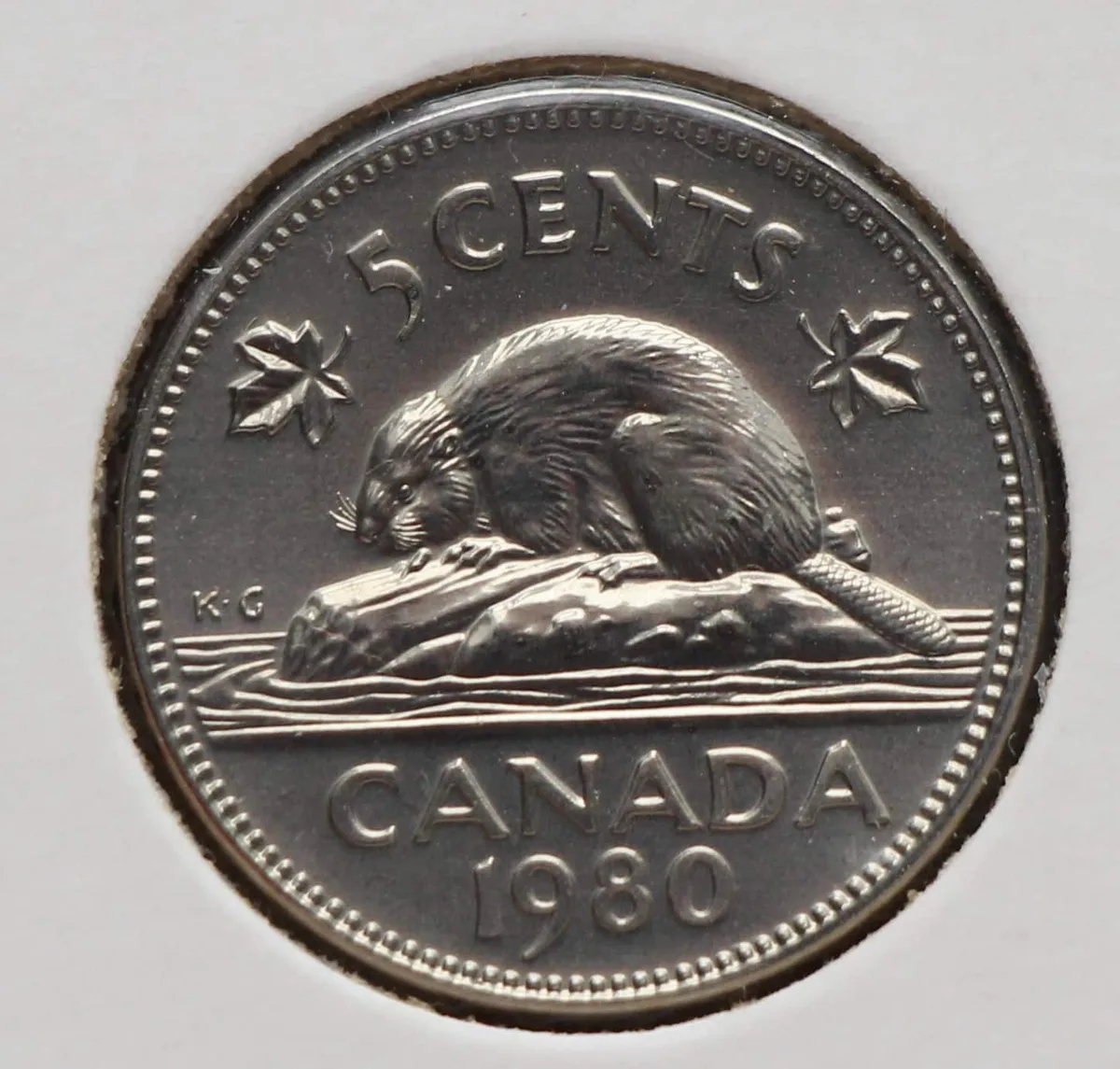 5 Cents 1980 Canada — Nikkel voorzijde