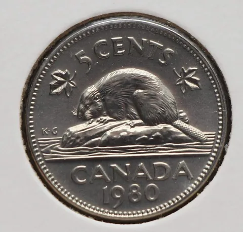 5 Cents 1980 Canada — Nikkel
