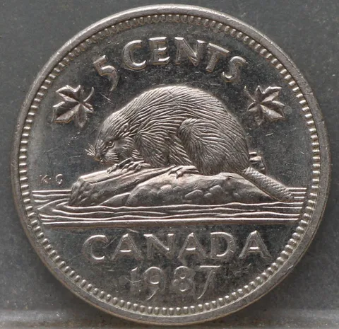 5 Cents 1987 Canada — Nikkel
