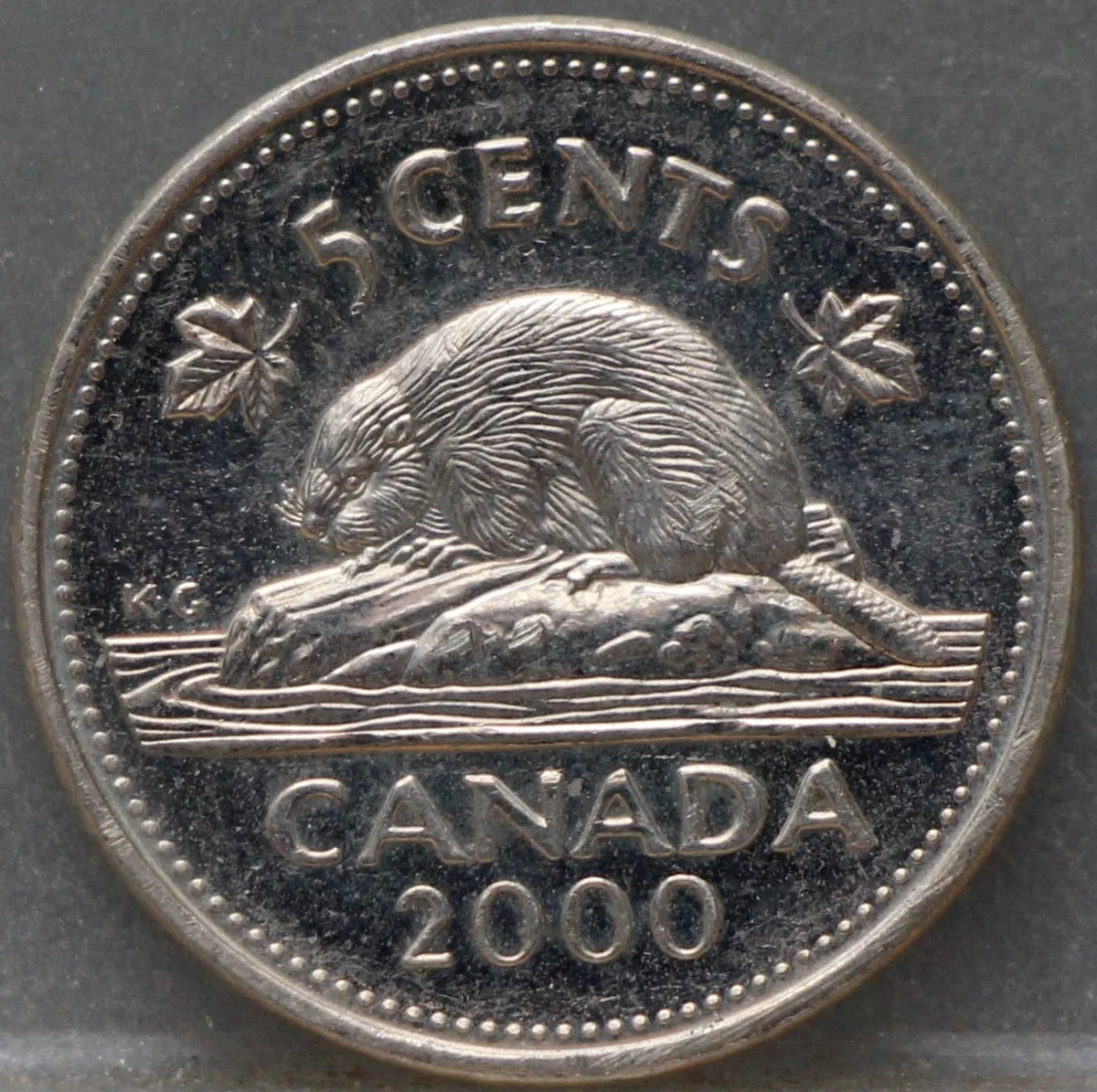 5 Cents 2000 Canada — Staal met Nikkel voorzijde