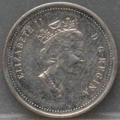 5 Cents 2000 Canada — Staal met Nikkel achterzijde