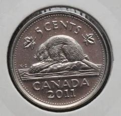 5 Cents 2011 Canada — Nikkel voorzijde