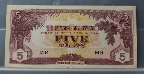 5 Dollars Malaya — The Japanese Government