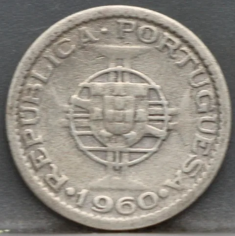 5 Escudos 1960 Mozambique — Zilver