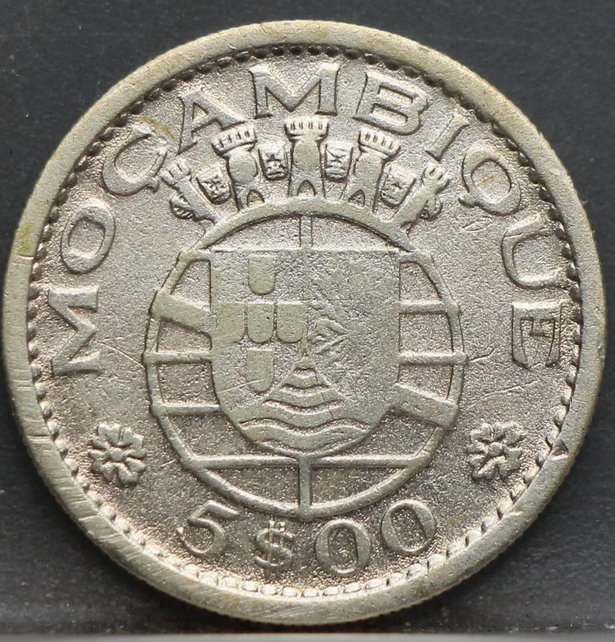 5 Escudos 1960 Mozambique — Zilver voorzijde, Zilver (Ag)