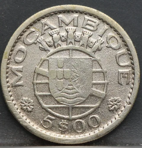 5 Escudos 1960 Mozambique — Zilver
