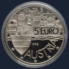 5 Euro 1996 Oostenrijk '1000 jaar Oostenrijk'