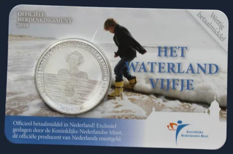 5 Euro 2010 Nederland Waterland Coincard UNC