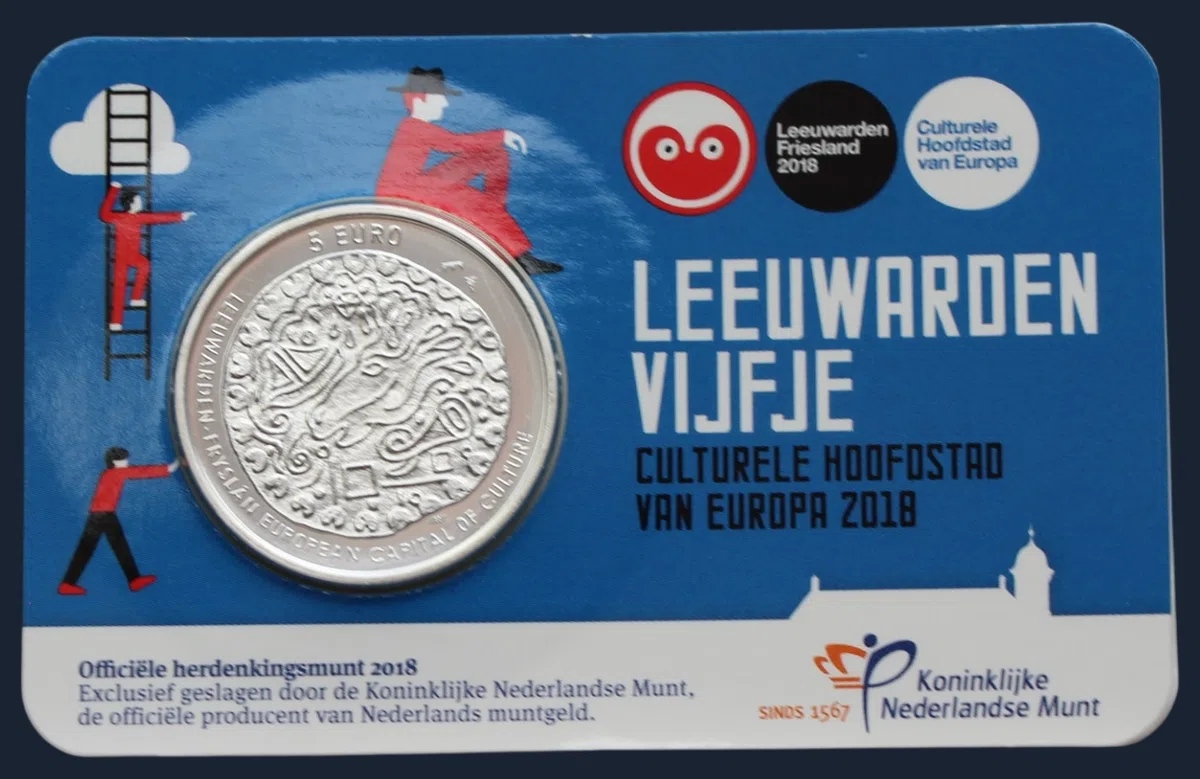 5 euro 2018 Nederland Leeuwarden coincard