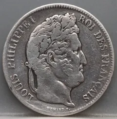 5 Francs 1839 BB Frankrijk Zilver voorzijde, Zilver (Ag)