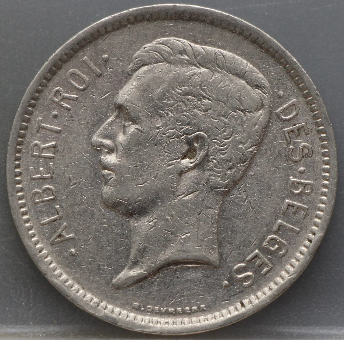 5 Francs 1931 België — Nikkel voorzijde