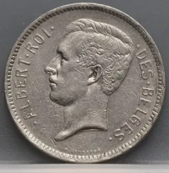 5 Francs 1932 België — Nikkel voorzijde