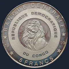 5 Francs 1999 Congo Juliana