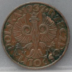5 Groszy 1937 Polen — Brons voorzijde