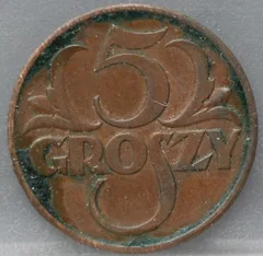 5 Groszy 1937 Polen — Brons achterzijde