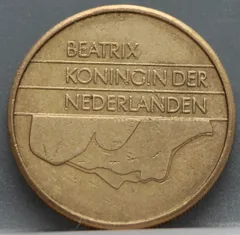 5 Gulden 1990 Beatrix — Verbronsd Nikkel achterzijde