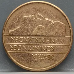 5 Gulden 1995 Beatrix — Verbronsd Nikkel achterzijde, Nederland