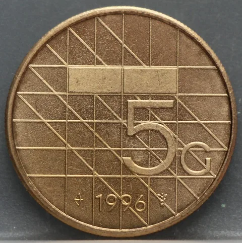 5 Gulden 1996 Beatrix — Verbronsd Nikkel