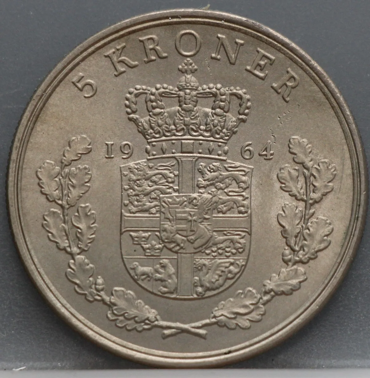 5 Kroner 1964 Denemarken Cupronikkel voorzijde