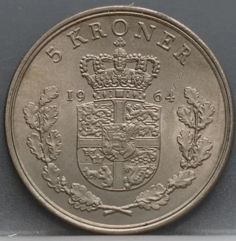 5 Kroner 1964 Denemarken Cupronikkel