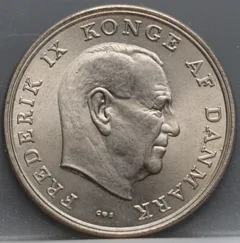 5 Kroner 1964 Denemarken Cupronikkel achterzijde