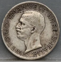 5 Lire 1929 Italië (*FERT*) voorzijde
