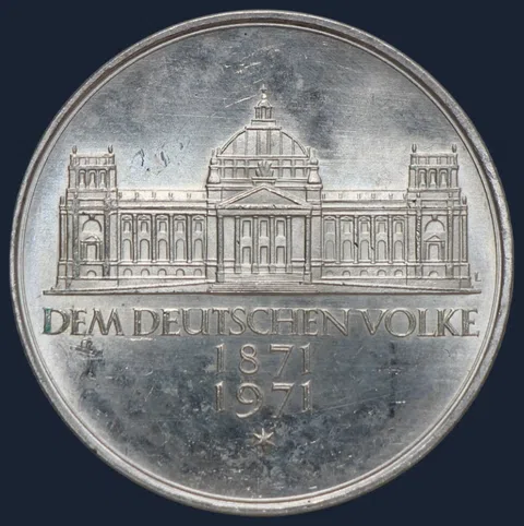 5 Mark 1971 (G) Duitsland - 100 Jaar Grondvesting Tweede Keizerrijk