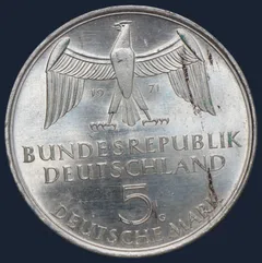 5 Mark 1971 Duitsland - 100 Jaar Grondvesting Tweede Keizerrijk