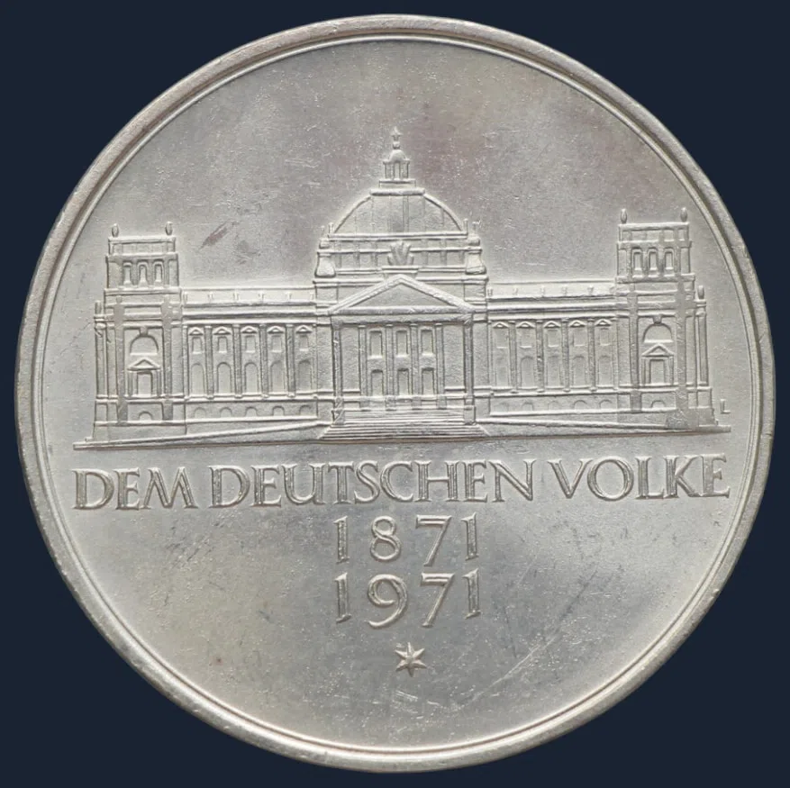 5 Mark 1971 (G) Duitsland - 100 Jaar Grondvesting Tweede Keizerrijk