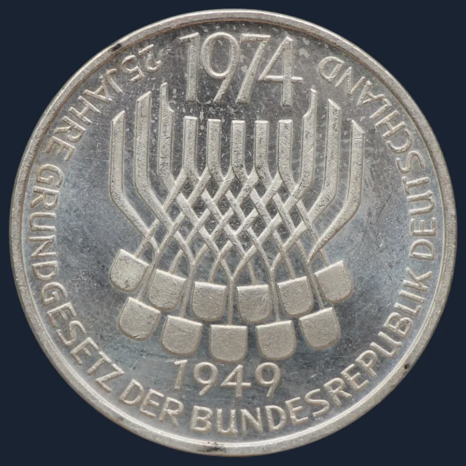 5 Mark 1974 Duitsland - 25 jaar Grondwet